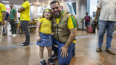 Recepção Bolsonaro no Aeroporto Zumbi dos Palmares