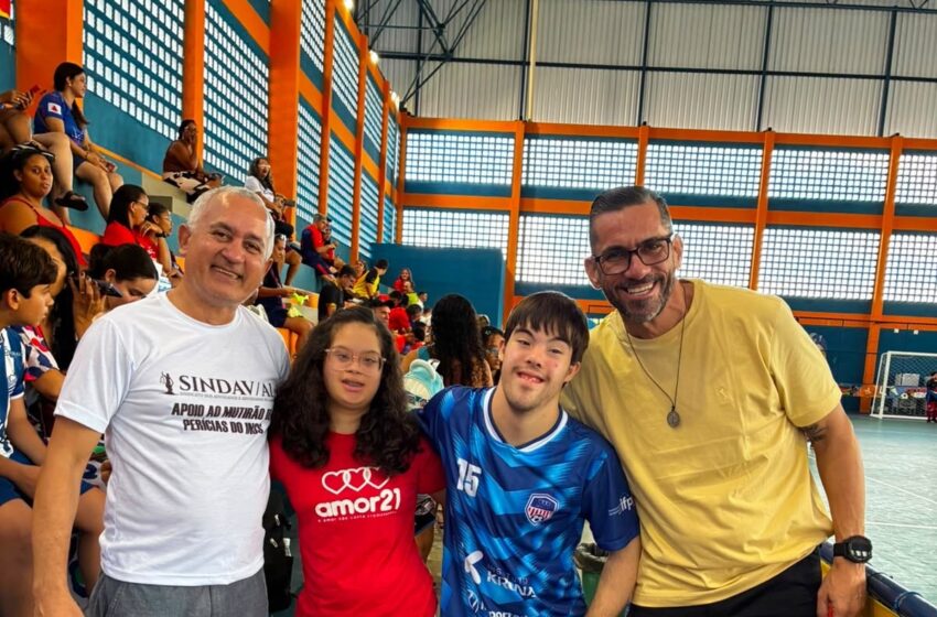 Leonardo Dias acompanha Copa do Brasil de Futsal Down e reforça apoio ao Instituto Amor 21