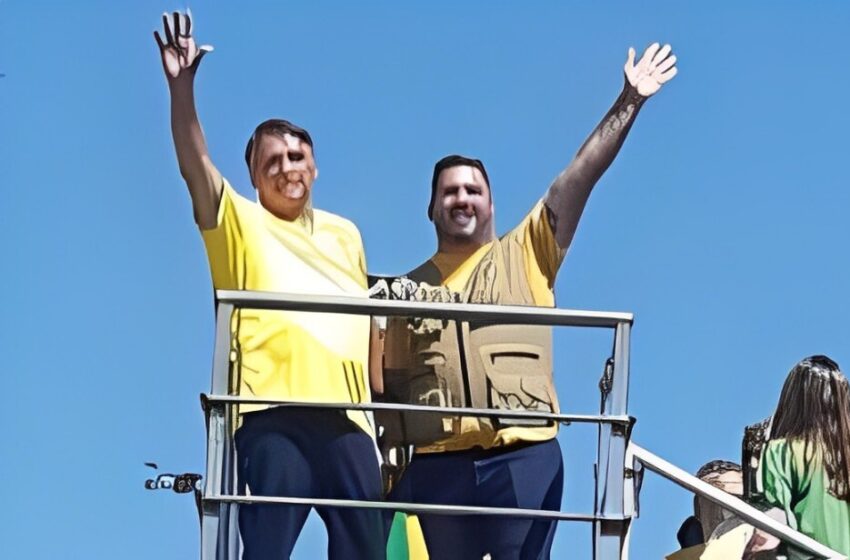Ao lado de Bolsonaro, Leonardo Dias é destaque em manifestação no Rio de Janeiro