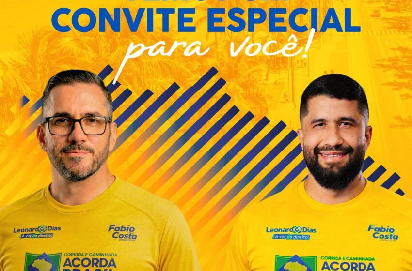 Leonardo Dias e Delegado Fabio Costa anunciam corrida “Acorda Brasil”, em Maceió